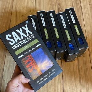 6 Pairs!! of NIB Saxx Underwear Quest 2.0 Long Leg 8” NO FLY Boxer Brief.